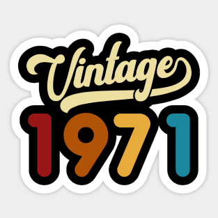 1971 Vintage Gift 49th Birthday Retro Style Sticker